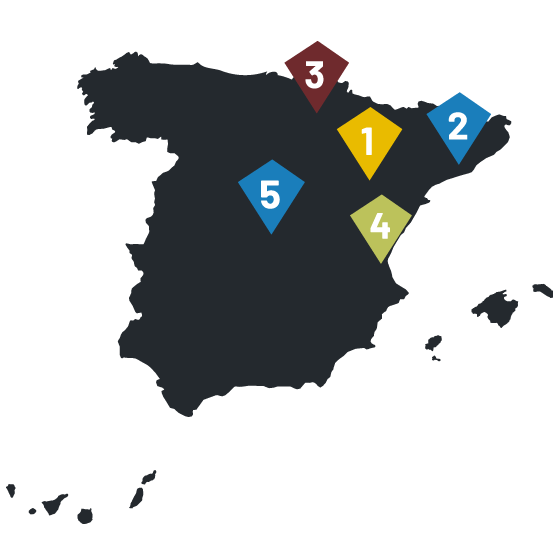 Delegaciones en España de Grupo Inalsa